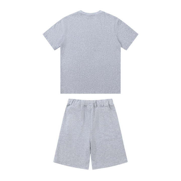 Trapstar Decoded Grau Shorts Set | Urban Streetwear Lässiger Trainingsanzug