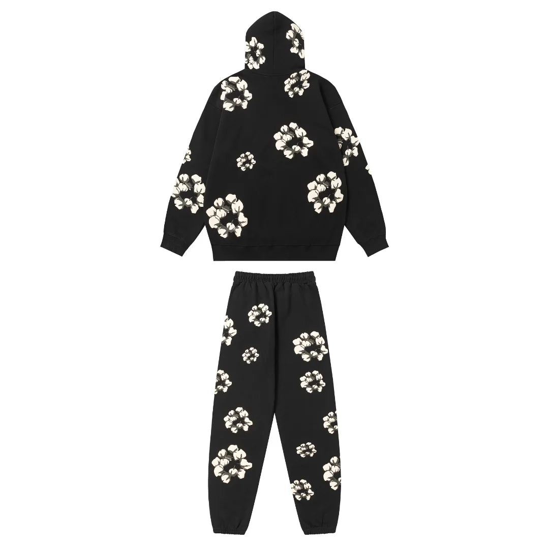 Denim Tears Kaktus Schwarzer Trainingsanzug – Stylischer Freizeit-Look