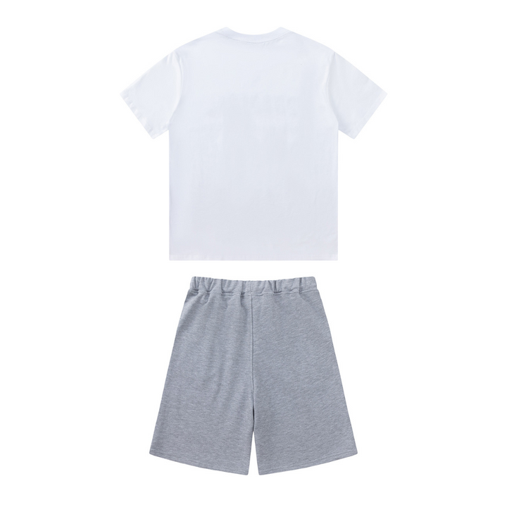 Trapstar Decoded Kurzset Weiß-Rot: Stylisches Streetwear-Outfit für Herren