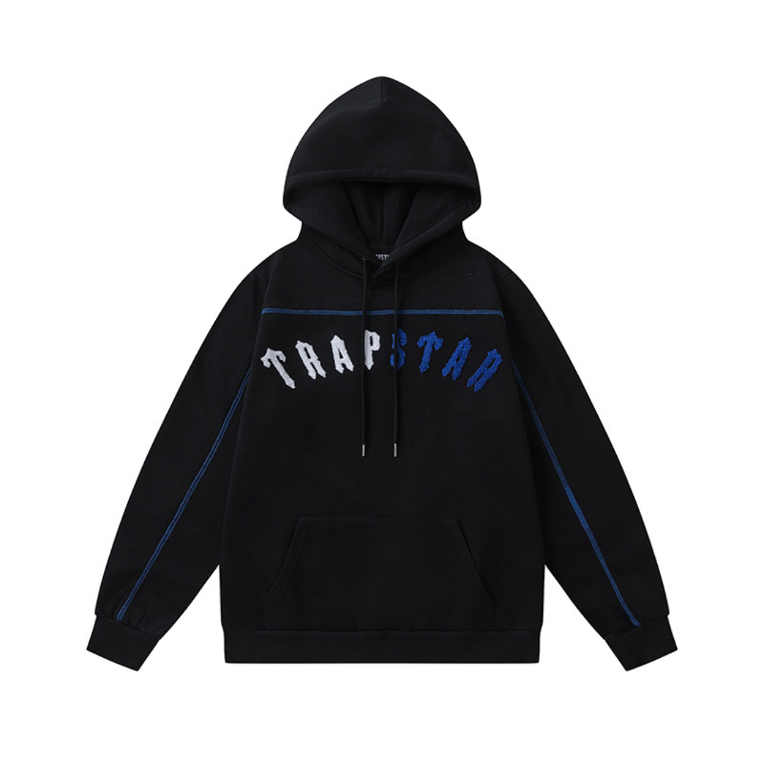 Trapstar Irongate Arch Chenille Trainingsanzug Schwarz-Blau für Herren