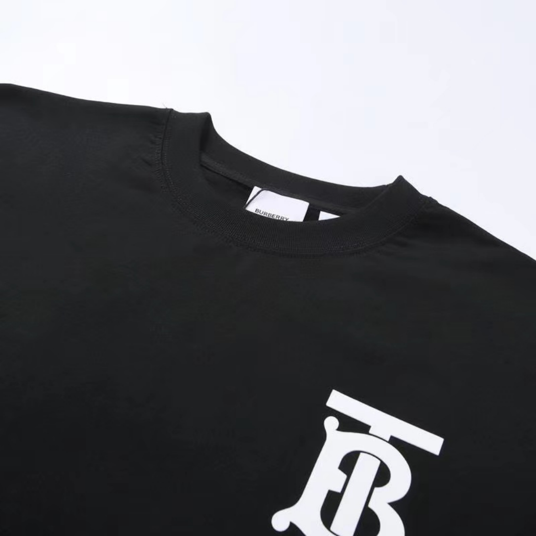 Exklusives Burberry T-Shirt Herren Baumwolle Klassisches Logo Design Kurzarm Luxus Top