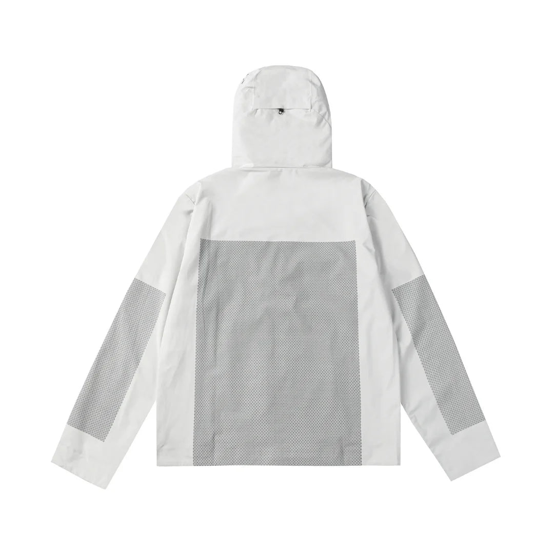 Moncler Monogramm Windbreaker Herren Leichte Übergangsjacke mit Logo-Print Kapuze Stilvoll