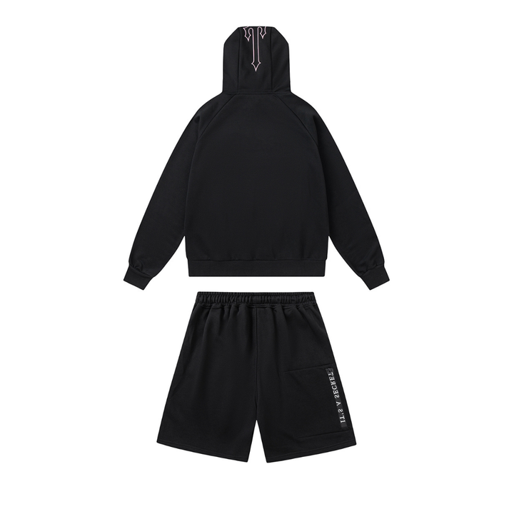 Trapstar Decoded 2.0 Kapuzen-Trainingsanzug Schwarz-Pink – Stylischer Urban Streetwear Look