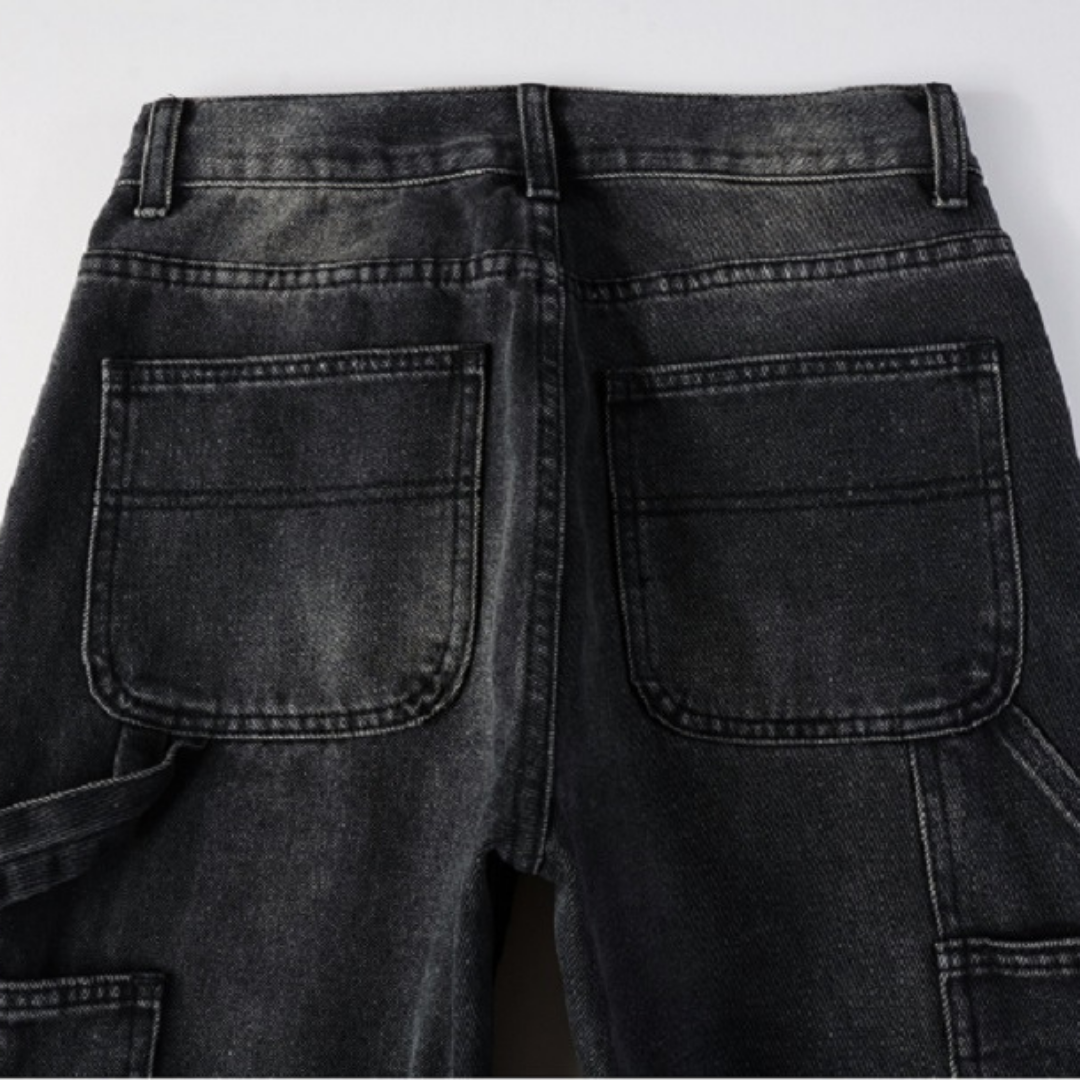 Amiri Herren Luxus Flared Jeans – Schwarze Designer Bootcut Stretch Denim