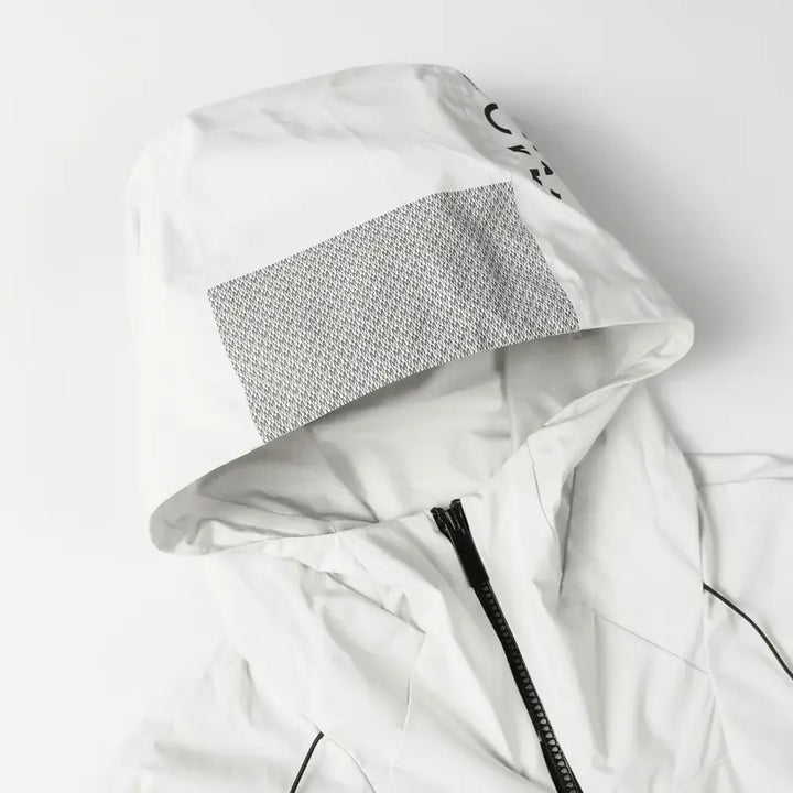 Moncler Monogramm Windbreaker Herren Leichte Übergangsjacke mit Logo-Print Kapuze Stilvoll