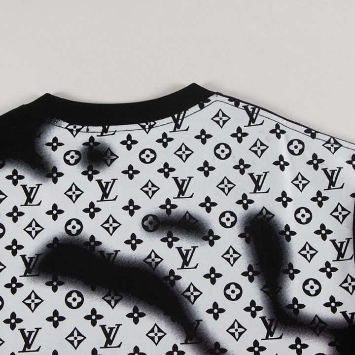 Louis Vuitton Luxuriöses Baumwoll-T-Shirt für Herren – Stilvoller Monogramm-Print