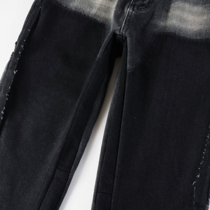 Amiri Herren Luxus Flared Jeans – Schwarze Designer Bootcut Stretch Denim