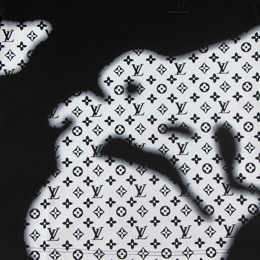 Louis Vuitton Luxuriöses Baumwoll-T-Shirt für Herren – Stilvoller Monogramm-Print