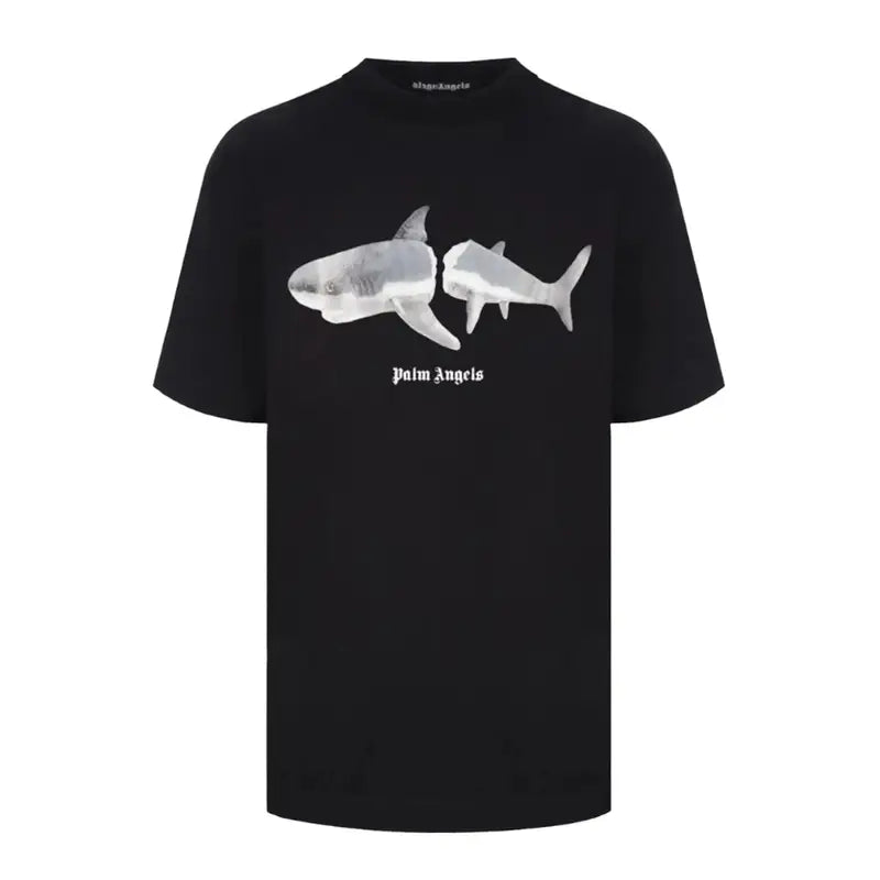 Palm Angels Hai Print T-Shirt – Luxuriöses Streetwear Baumwoll-Shirt Kurzarm Unisex