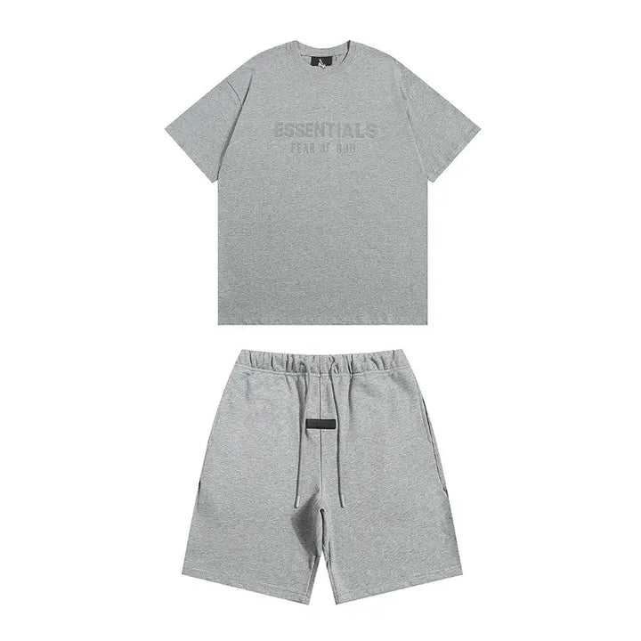 Essentials Fear of God Minimalistisches Kurzarm-Set: Bequeme Streetwear für Herren
