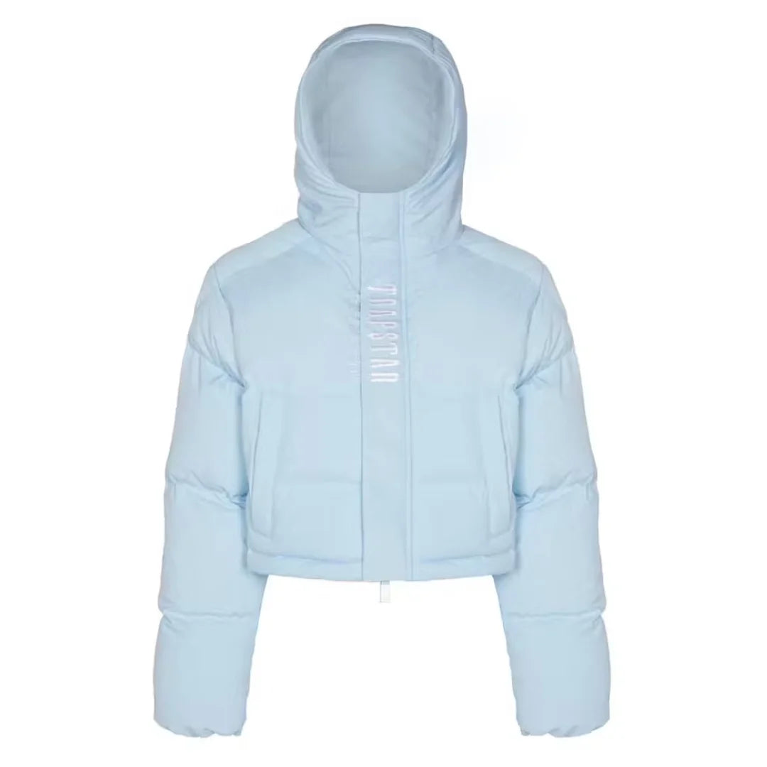Trapstar Damen Decoded Kapuzen Pufferjacke 2.0 – Eisblau, Warm, Modisch & Urban