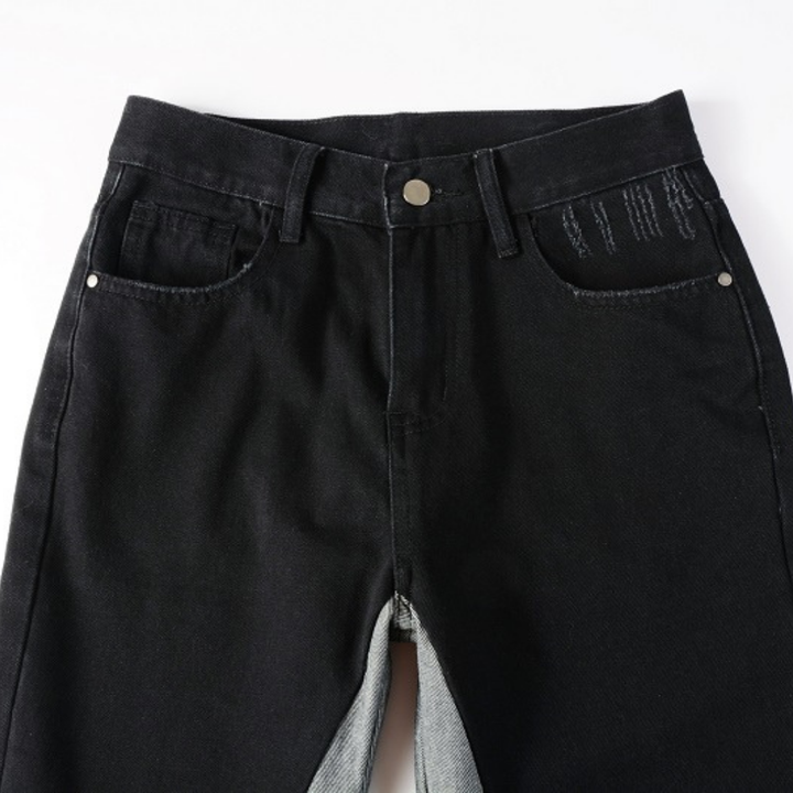 Exklusive Amiri Flared Jeans: Schwarze Grau Waschung, Premium Denim, Rock-Chic Style