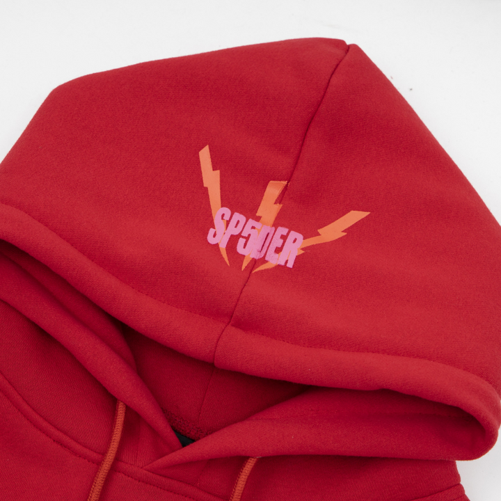 SP5DER Tracksuit Schwarz Rot – Bequemer Streetwear Anzug für Stil & Komfort