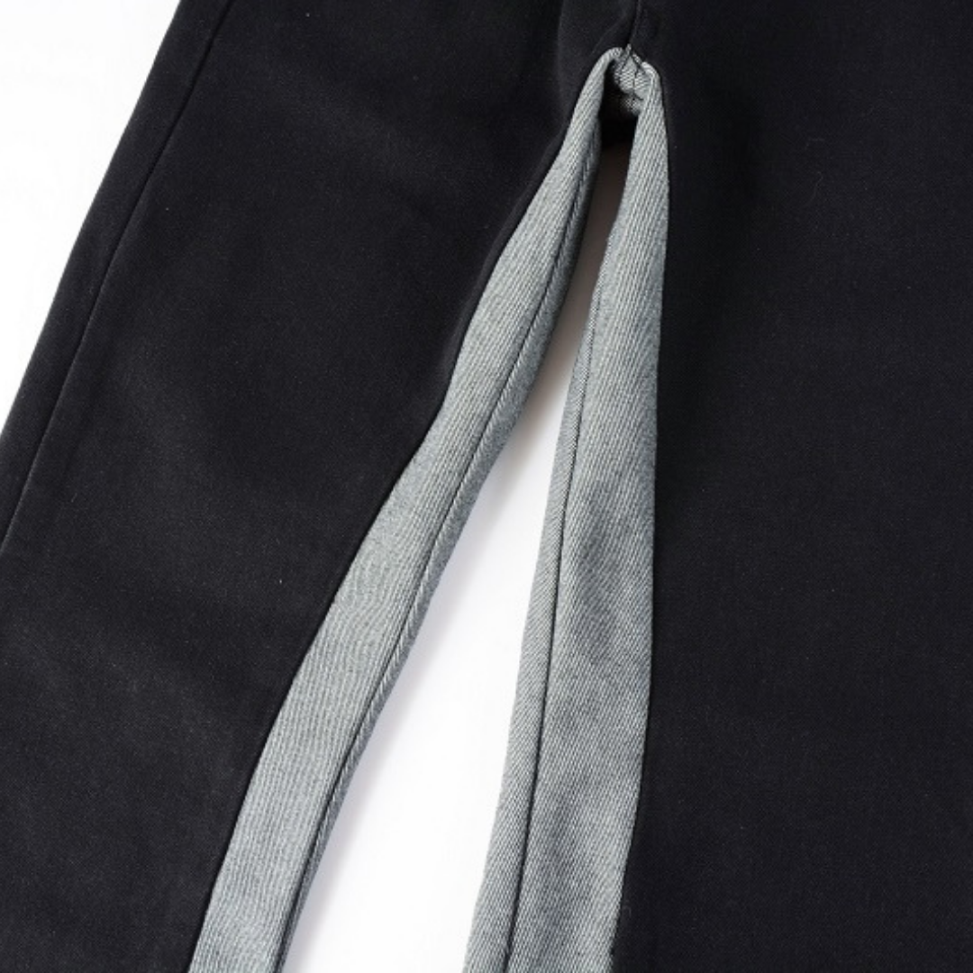 Exklusive Amiri Flared Jeans: Schwarze Grau Waschung, Premium Denim, Rock-Chic Style
