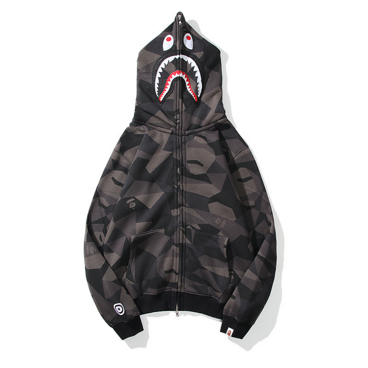 Exklusiver BAPE Streetwear Hai-Hoodie für Herren – Premium Baumwolle, Stylisch & Bequem
