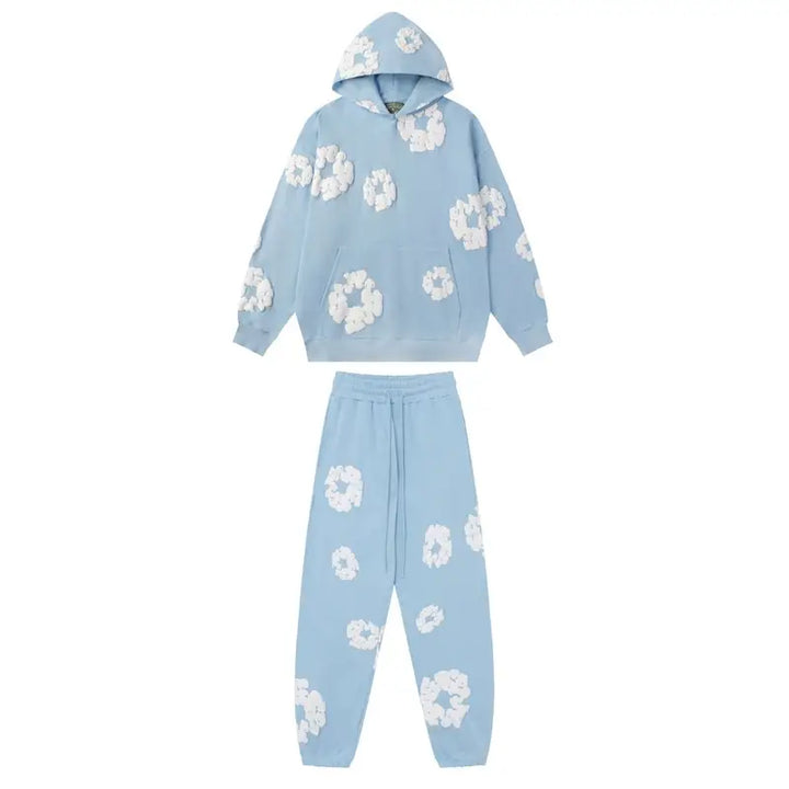 Luxuriöser Denim Tears Babyblauer Trainingsanzug – Stilvoller Komfort für Ihn