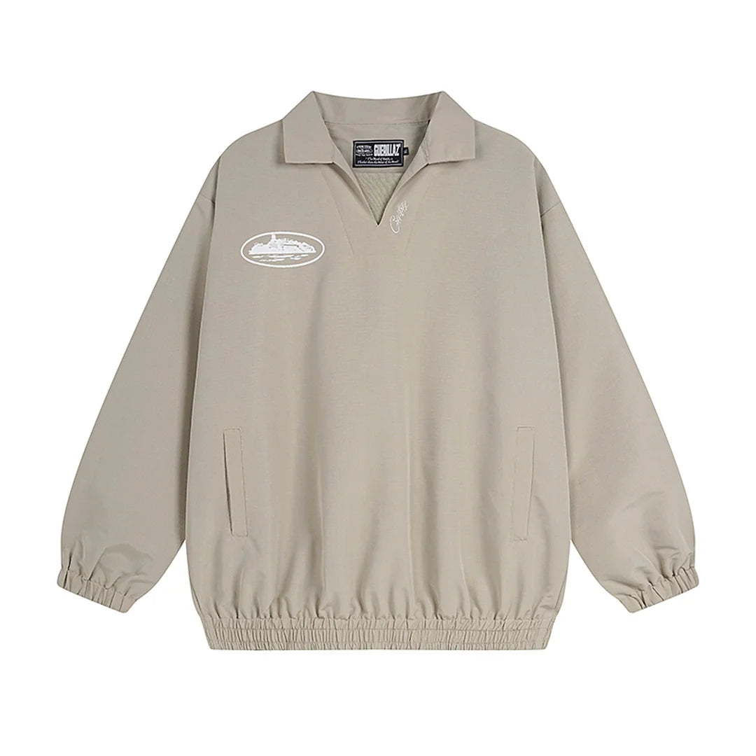 Corteiz Beige Casual Jacke Urbaner Streetwear Stil Exklusive Mode für Damen und Herren