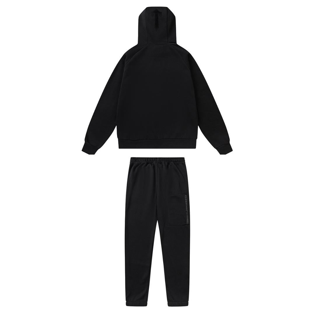 Trapstar Decoded 2.0 Kapuzen-Trainingsanzug Dreifach Schwarz – Stilvoller Streetwear Freizeitanzug