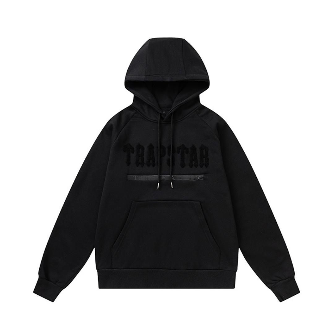 Trapstar Decoded 2.0 Kapuzen-Trainingsanzug Dreifach Schwarz – Stilvoller Streetwear Freizeitanzug