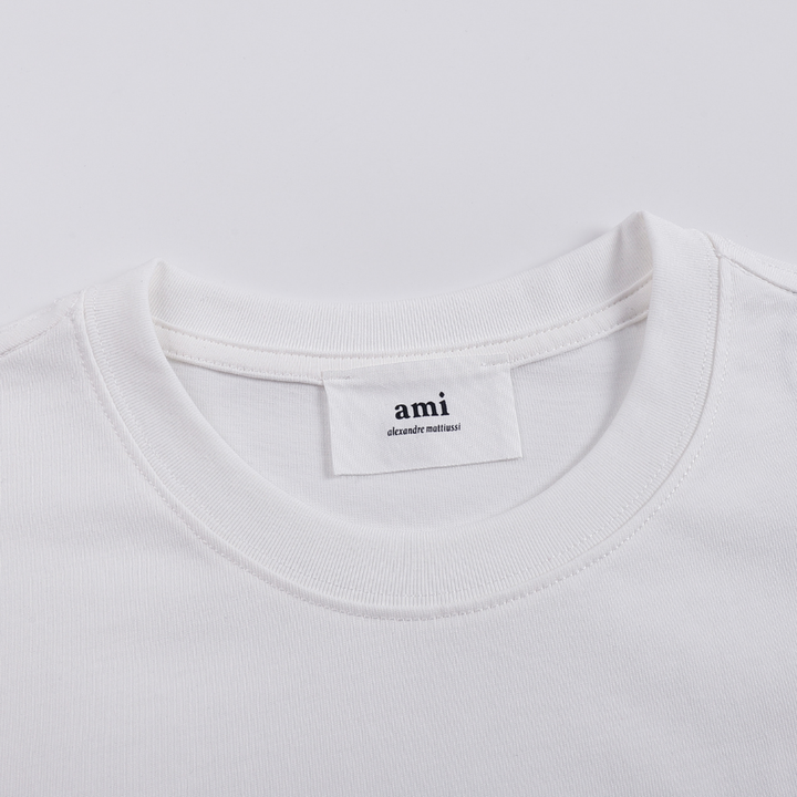 AMI Paris Unisex Designer T-Shirt – Hochwertige Baumwolle mit Herz-Logo