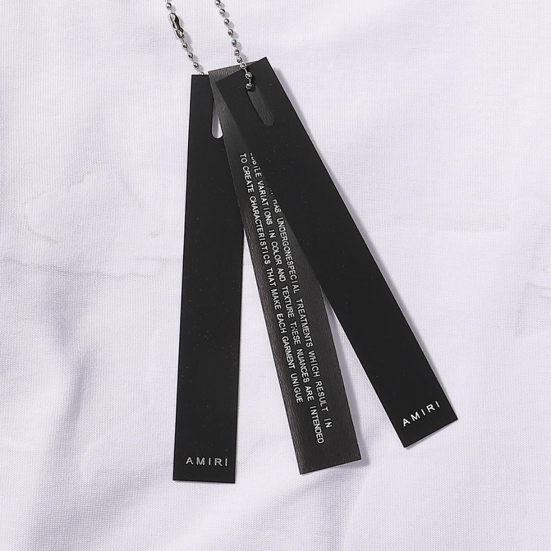 Amiri Luxus T-Shirt Herren Baumwolle Schwarz Weiß Designer Streetwear Rundhals Kurzarm