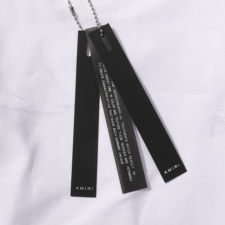 Amiri Luxus T-Shirt Herren Baumwolle Schwarz Weiß Designer Streetwear Rundhals Kurzarm