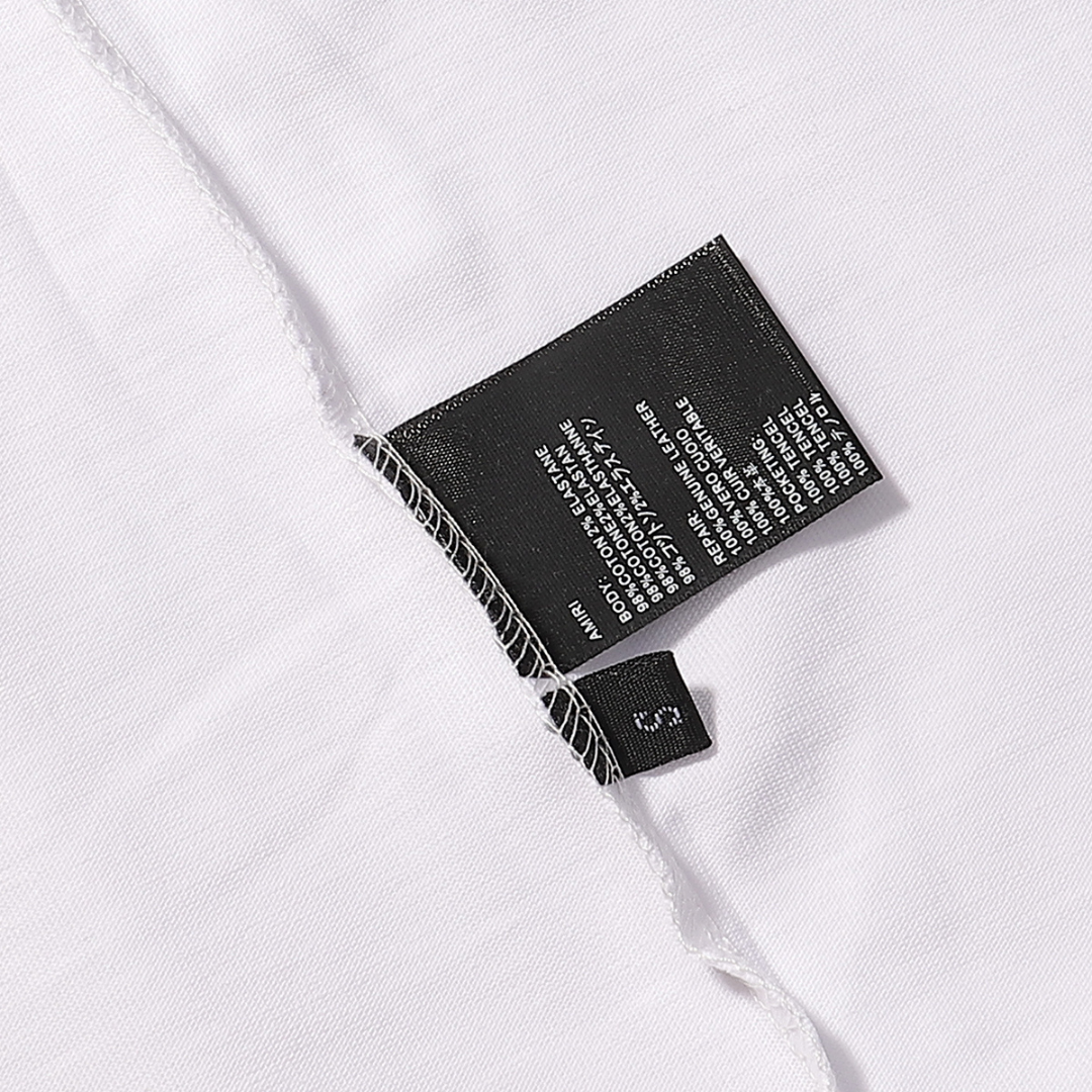 Amiri Luxus T-Shirt Herren Baumwolle Schwarz Weiß Designer Streetwear Rundhals Kurzarm