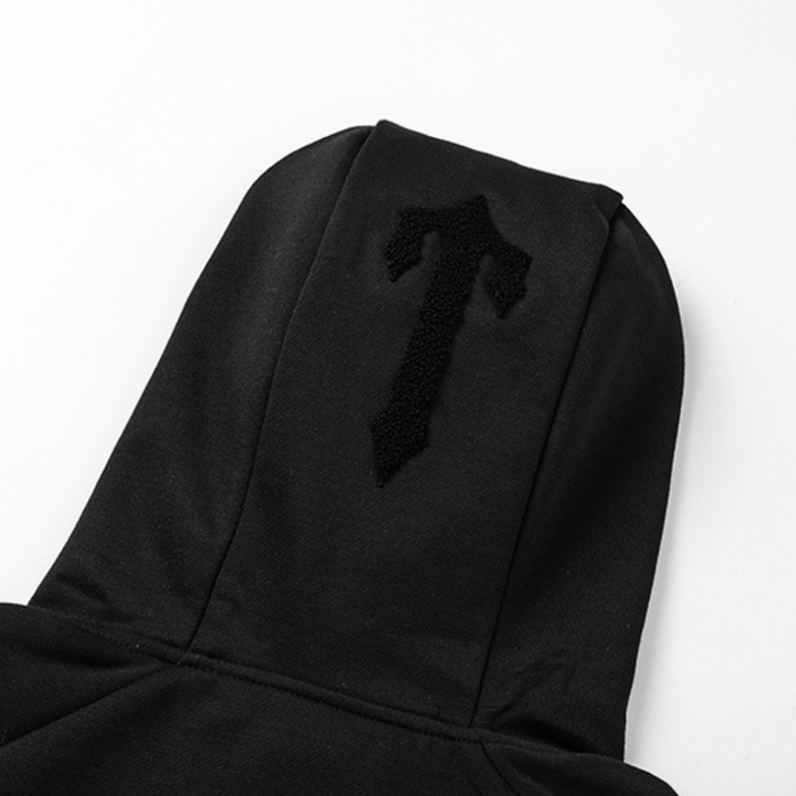 Trapstar Decoded 2.0 Kapuzen-Trainingsanzug Dreifach Schwarz – Stilvoller Streetwear Freizeitanzug
