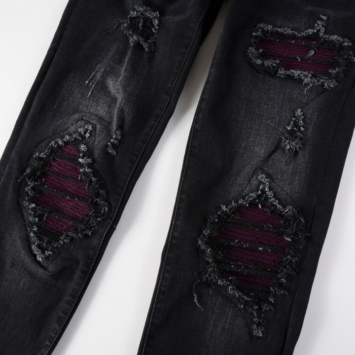 Amiri Schwarze Ripped Jeans: Luxuriöser Streetstyle, Handgefertigt, Perfekte Passform