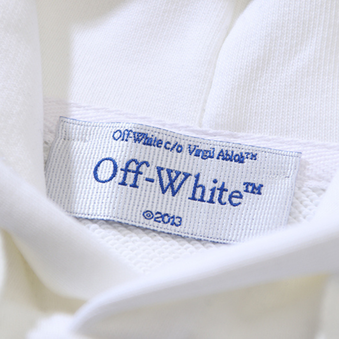 Off-White Monogramm Hoodie: Luxuriöser Streetwear-Pullover für Herren, Schwarz, Baumwolle