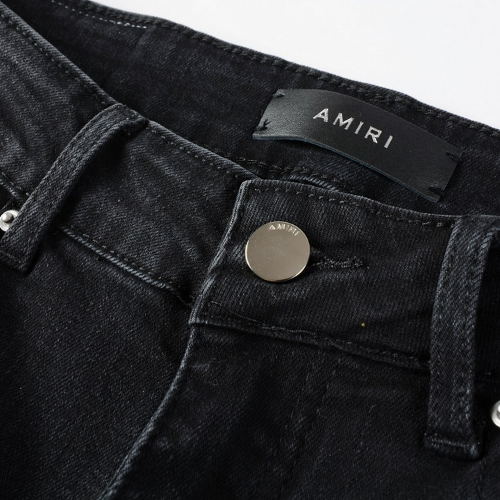 Amiri Schwarze Ripped Jeans: Luxuriöser Streetstyle, Handgefertigt, Perfekte Passform