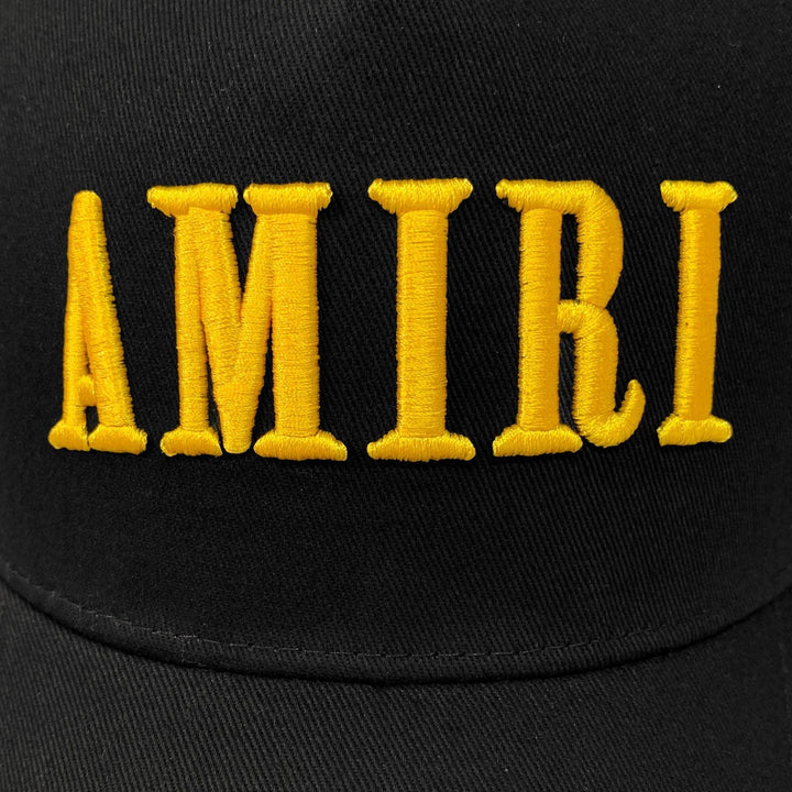 Amiri Luxus Baseball Kappe Schwarz-Gelb – Stylisches Streetwear Designer Accessoire