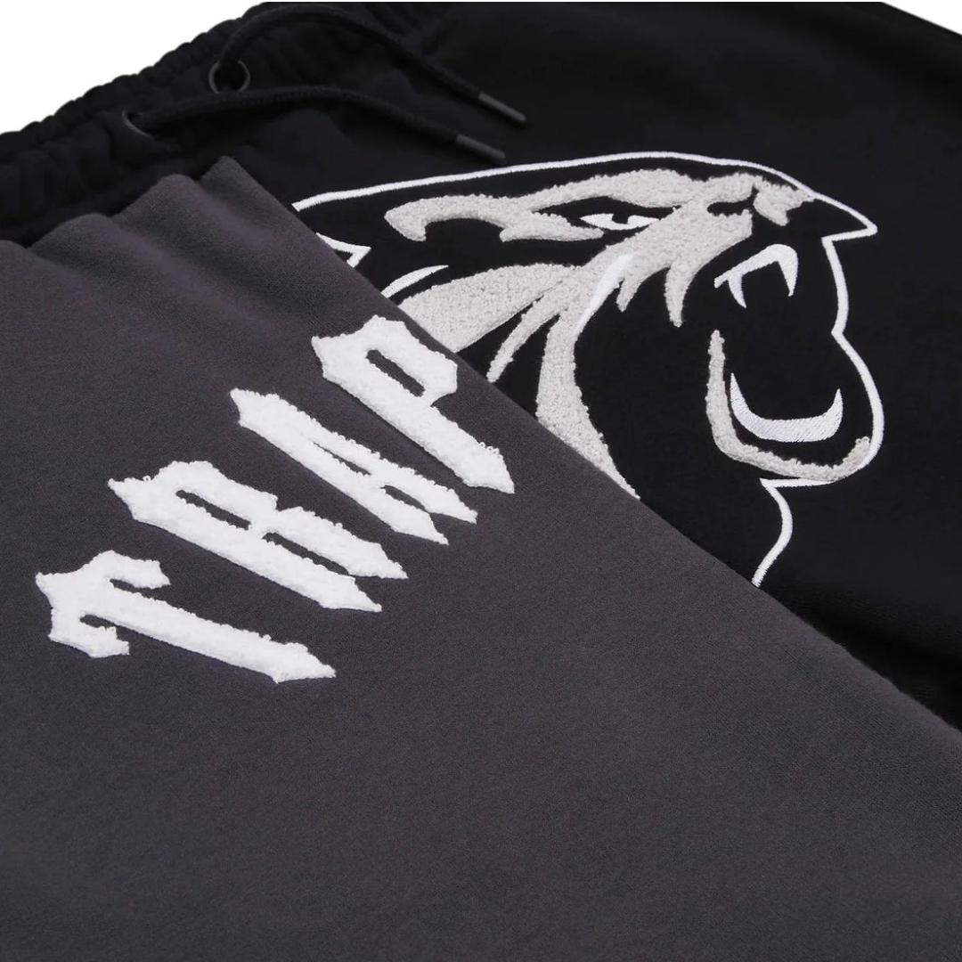 Trapstar Shooters Kurzset Schwarz Grau Herren Streetwear Gemütliche Sportswear