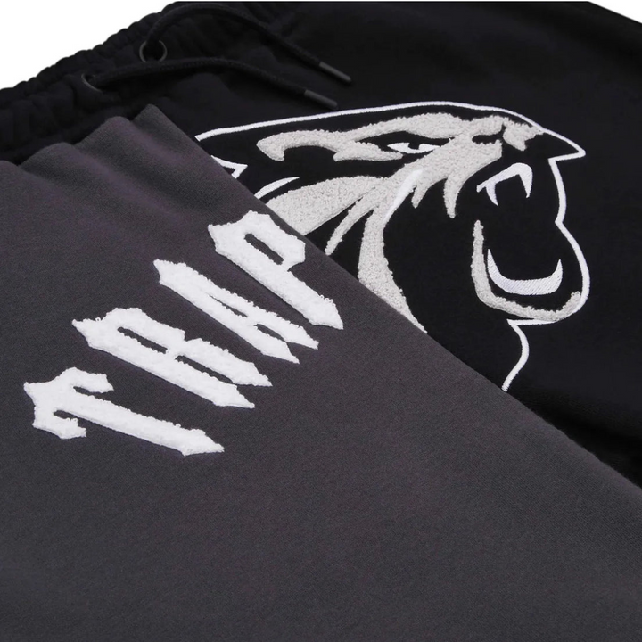 Trapstar Shooters Kurzset Schwarz Grau Herren Streetwear Gemütliche Sportswear