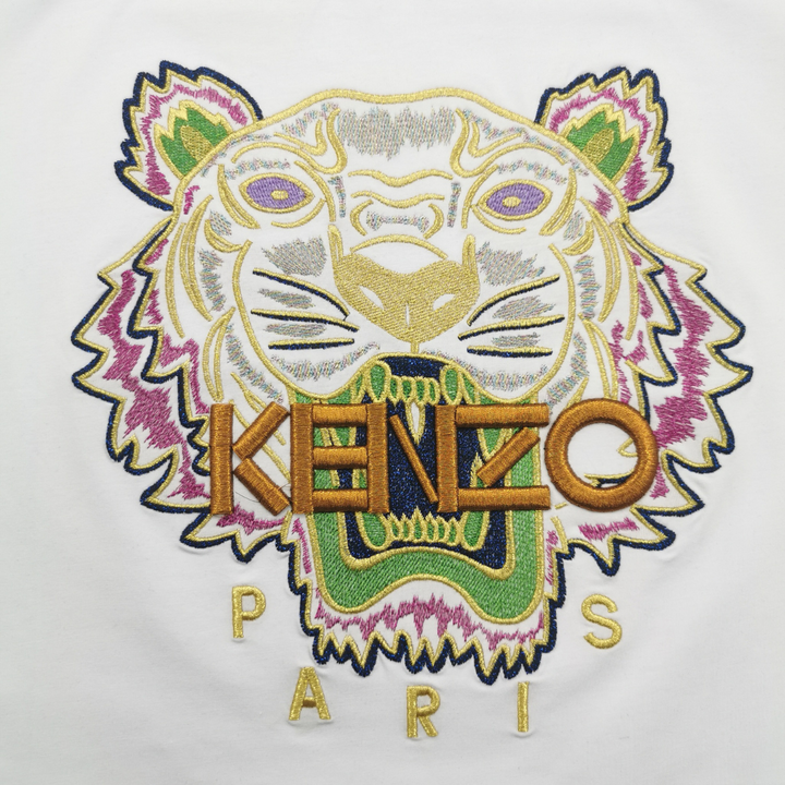 Kenzo Tiger Paris Logo Herren T-Shirt: Premium Baumwolle, Kurzarm, Designer Streetwear
