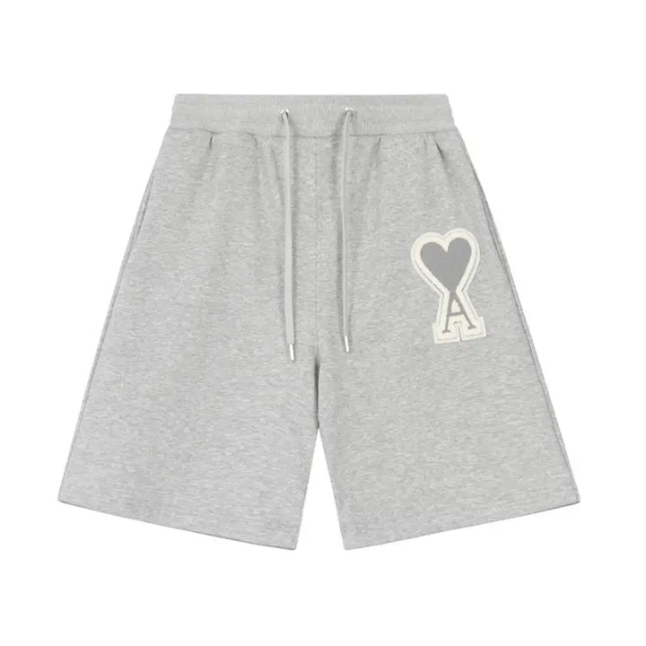 Luxuriöse AMI Paris Ami de Cœur Logo Baumwollshorts – Bequemer Pariser Stil