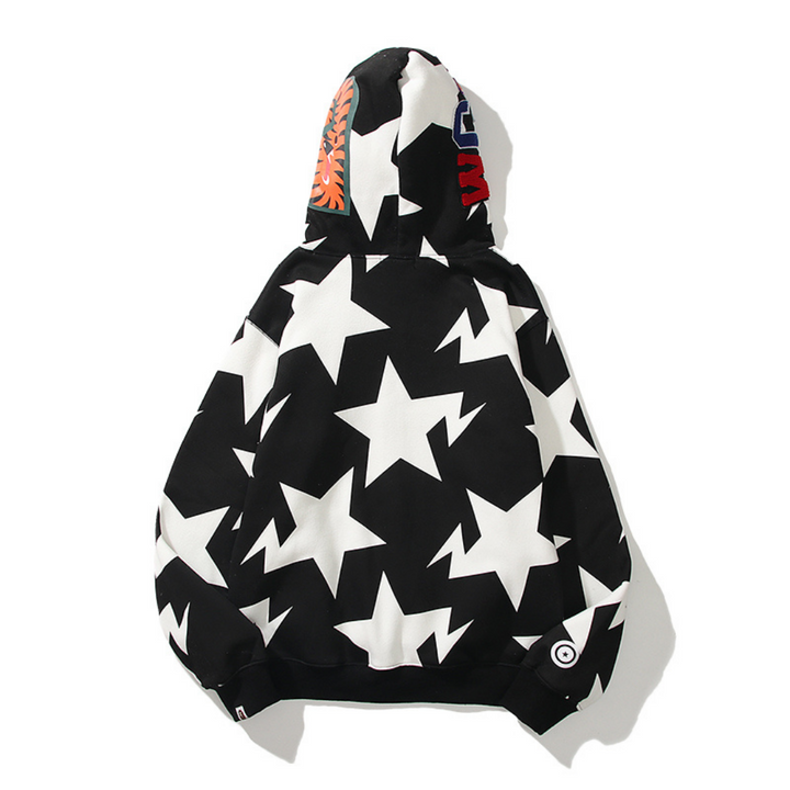 Exklusiver BAPE Streetwear Hoodie – Bequemer Affenkopf-Print Kapuzenpullover für Herren