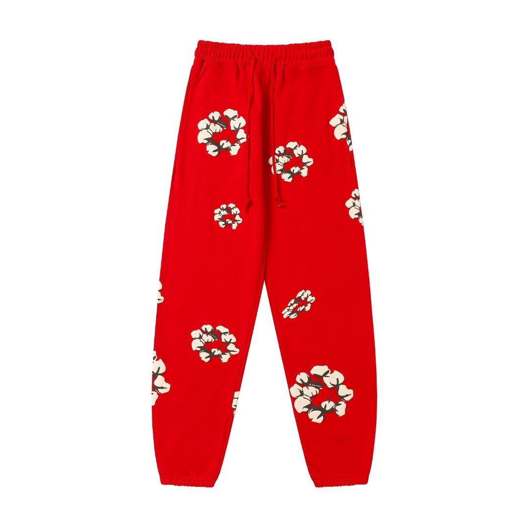 Denim Tears Kaktus Rot Trainingsanzug Set – Stylischer Komfort für Streetwear Liebhaber