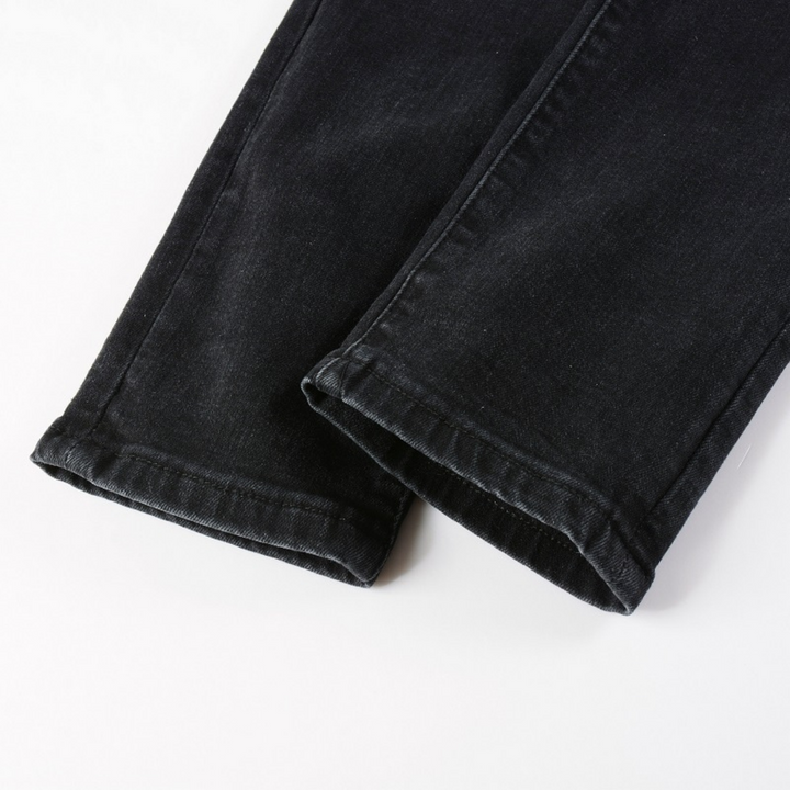 Amiri Schwarze Ripped Jeans: Luxuriöser Streetstyle, Handgefertigt, Perfekte Passform