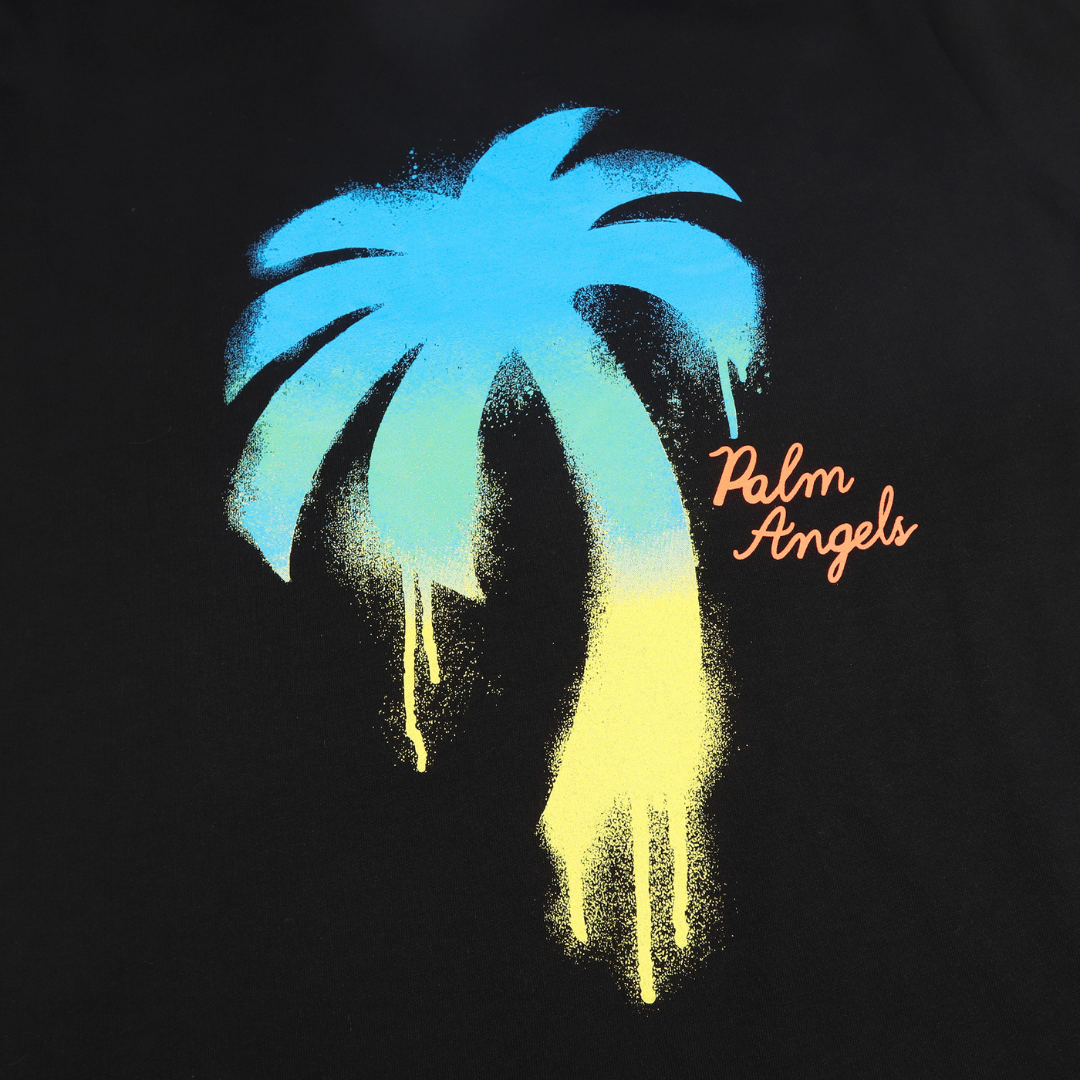 Palm Angels Baum T-Shirt Hochwertige Luxus Baumwolle Streetwear Designer