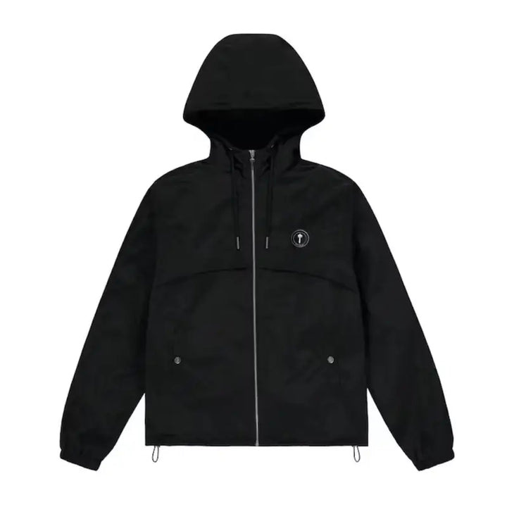 Authentischer Trapstar Irongate Schwarzer T Windbreaker – Stilvoller Urbaner Look