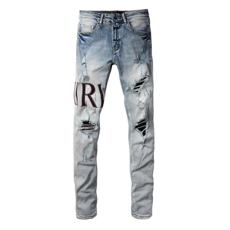 Amiri Logo Distressed Jeans Herren – Stylische Ripped Denim mit Markenlogo
