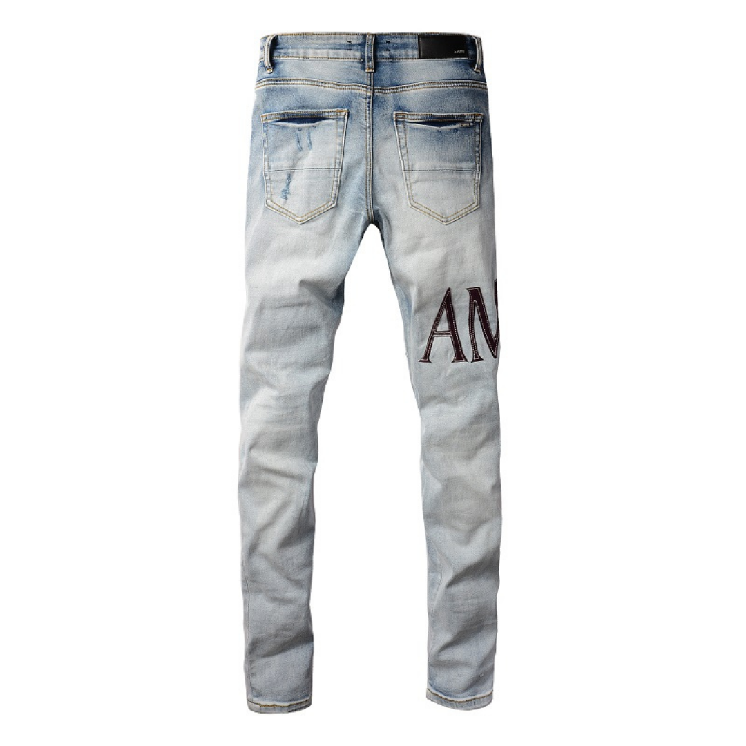 Amiri Logo Distressed Jeans Herren – Stylische Ripped Denim mit Markenlogo
