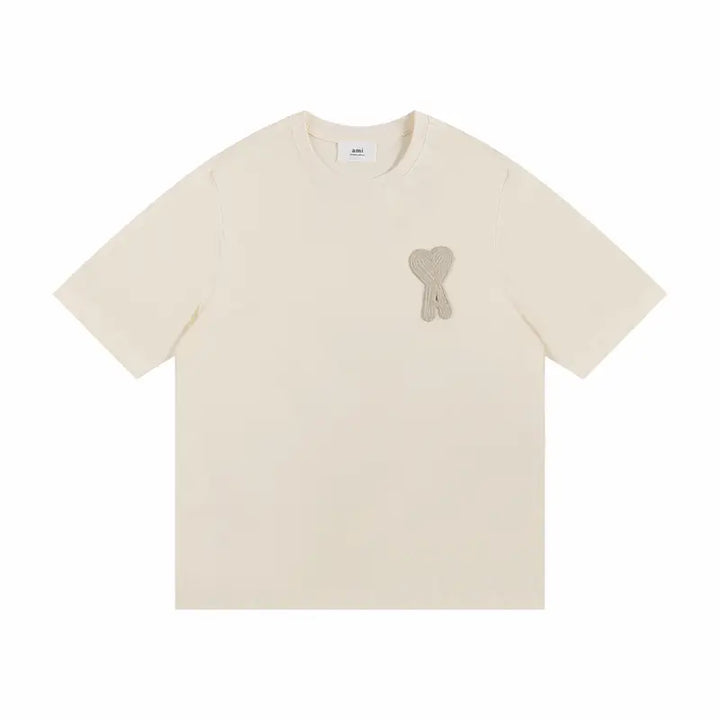 AMI Paris Herz-Logo Baumwoll-T-Shirt Unisex – Zeitlos Elegant & Komfortabel