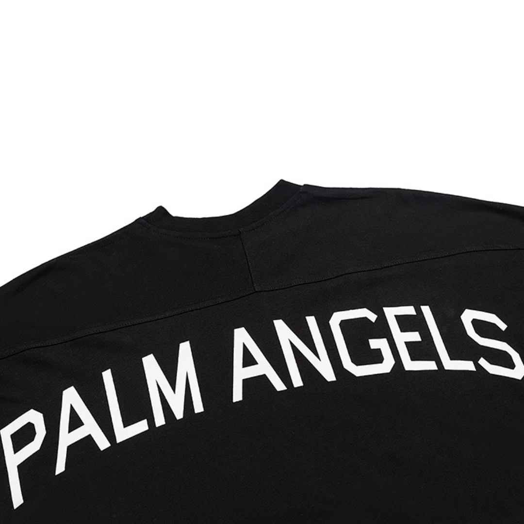 Palm Angels Meerjungfrau T-Shirt: Luxuriöses Baumwoll-T-Shirt mit ikonischem Logo-Print