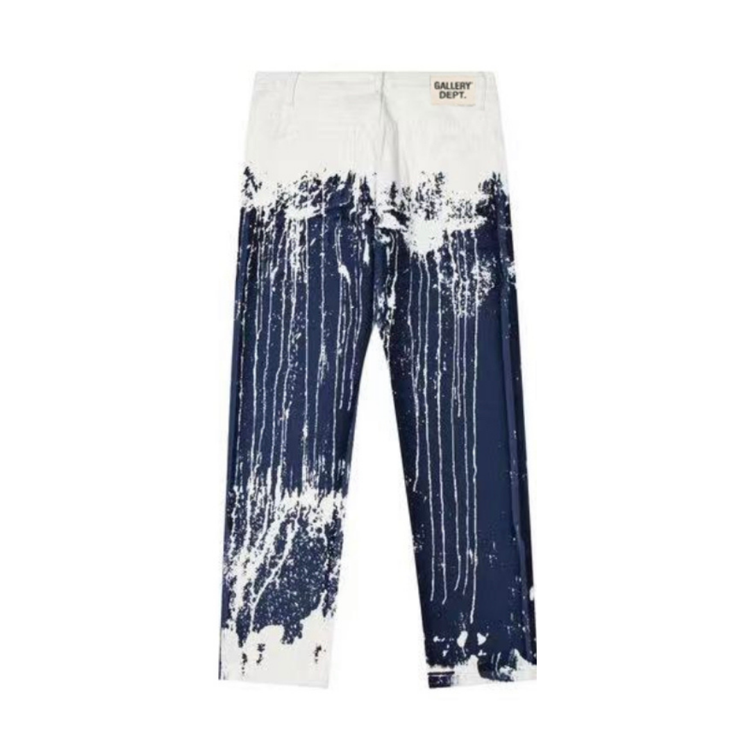 Einzigartige Gallery Dept. Handbemalte Denim Jeans für Herren im Streetwear-Stil