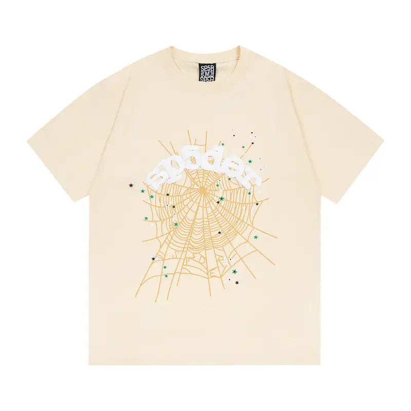 SP5DER Streetwear T-Shirt aus Baumwolle: Bequemes Kurzarm-Shirt mit stylischem Grafikdruck