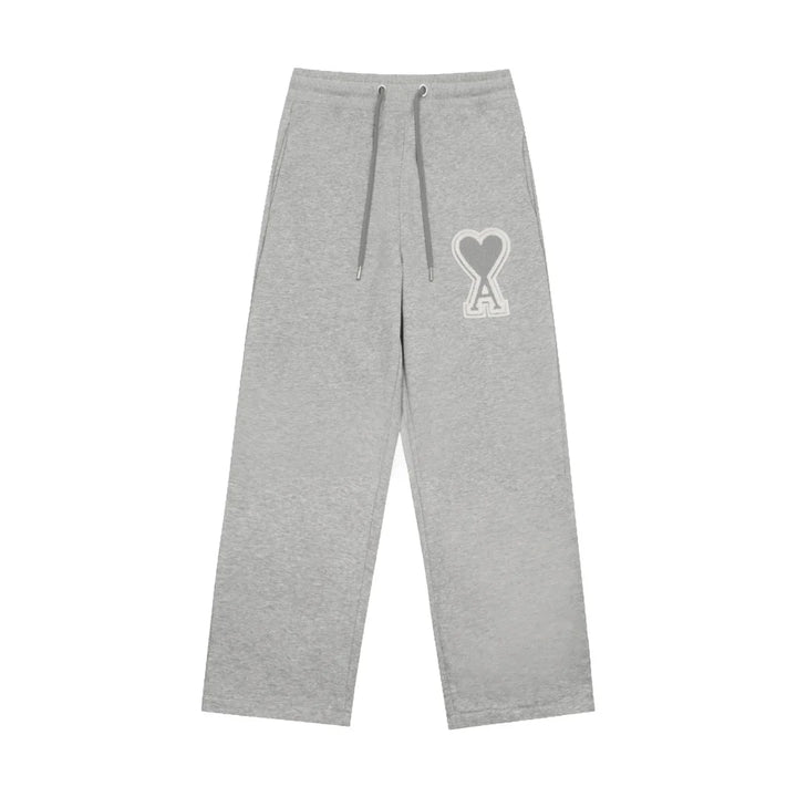 AMI Paris Bequeme Sportliche Trackpants Jogginghose für Herren – Grau Schwarz Unisex Style