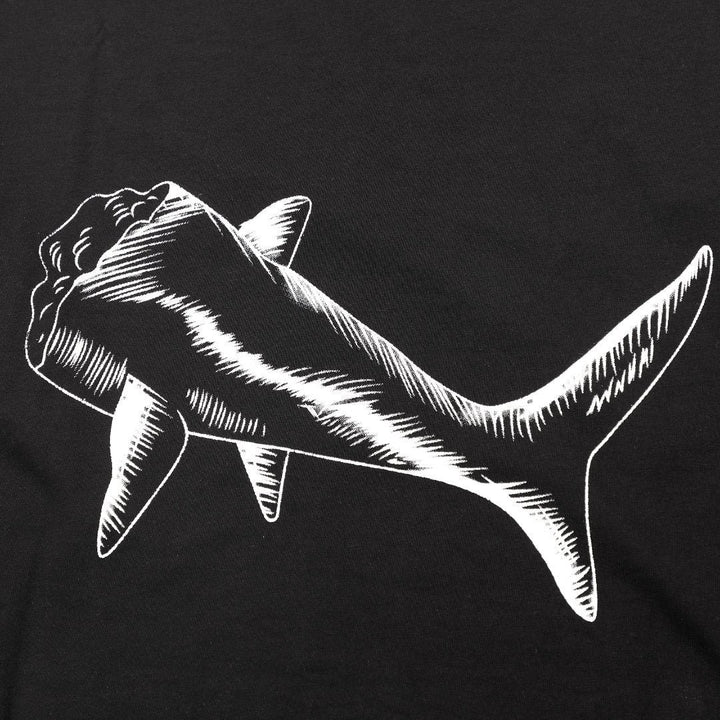 Palm Angels Shark T-Shirt: Luxuriöses Designer-Shirt mit Haifisch-Print, Urbaner Stil