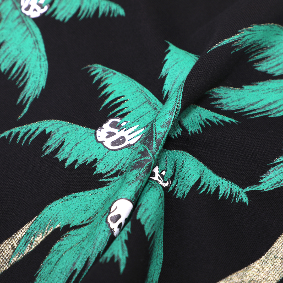 Palm Angels Totenkopf und Palmen T-Shirt: Stylisches Baumwollshirt für Streetwear-Fans